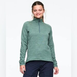 Kari Traa Teal Berthe Midlayer Half Zip Sweatshirt Small